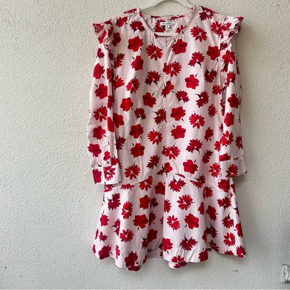 White Ruffled Midi Sundress with Long Flutter Sleeves - Picture 1 of 5